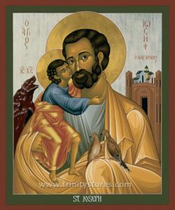 Mar 19 - St. Joseph of Nazareth - icon by Br. Robert Lentz, OFM. Happy Feast Day St. Joseph
